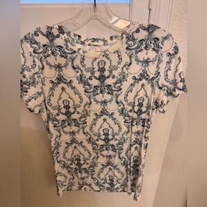 L’AGENCE Ressi Tshirt blue/white toile